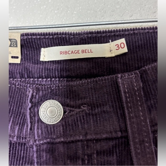 Levi’s ribcage bell Purple Corduroy flares. Size 30. NWT - Picture 3 of 4